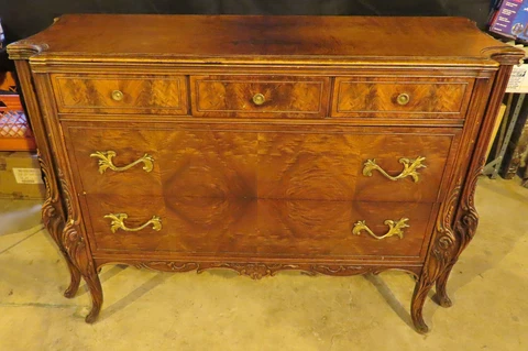 ANTIQUE FRENCH INLAID DRESSER ca.1920s Cover