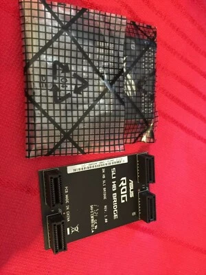 ASUS ROG 2M HB 2-Way Nvidia SLI Bridge Rev 1.00 Genuine OEM Part 60mm 2 Slot - Image 1 of 3