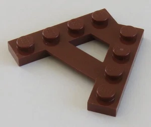 LEGO - Wings - Plate / Wedge, Plate A - Shape, 4 L (4 pieces), Reddish Brown # 15706 - Picture 1 of 1