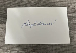 Lloyd Waner AUTOGRAPHED  signed  3x5 INDEX CARD - Picture 1 of 1