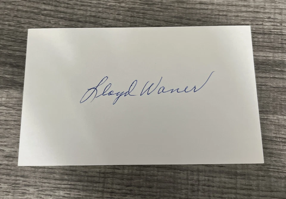 Lloyd Waner AUTOGRAPHED  signed  3x5 INDEX CARD - Image 1 of 1