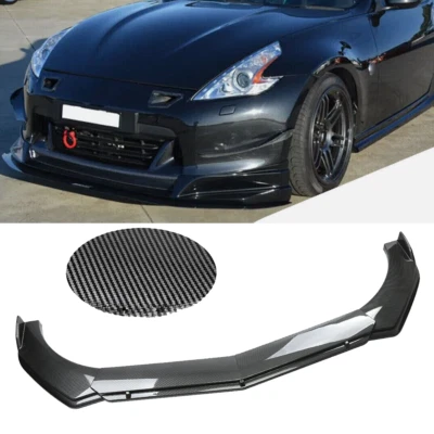 Carbon Fiber Front Bumper Lip Spoiler Splitter Body Kit For Nissan 370Z B+ - Image 1 of 4