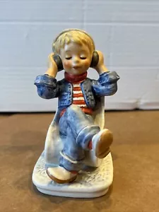 Auricolari Goebel oggi bambini coda di cavallo ragazza blu jeans Krobek 1978 - Foto 1 di 6