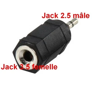 Adaptateur jack 2.5 mâle vers 3.5 femelle - Photo 1/1