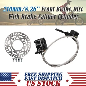 Front Disc Rotor & Brake Caliper Cylinder For Dirt Bike 110cc 125cc Apollo SSR - Picture 1 of 13