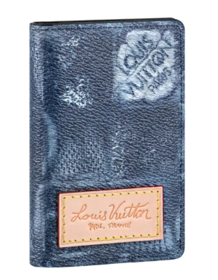 Louis Vuitton Marine Blue Damier Salt Monogram Logo Pocket Organizer Wallet - Image 1 of 4