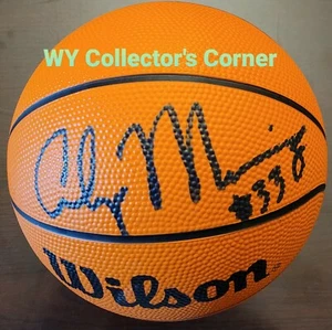 Alonzo Mourning Signed NBA 7" Wilson Mini Basketball (Score Board COA) - Picture 1 of 3