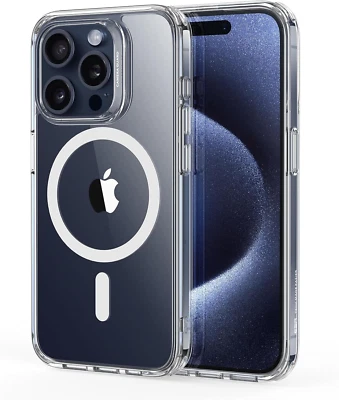 Cover per Iphone 15 Pro,Compatibile Con Magsafe,Resistente Ai Graffi,Trasparente - Immagine 1 di 4