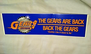 vintage Saginaw Gears "The Gears Are Back, Back The Gears" Bumper Sticker - NOS - Picture 1 of 5