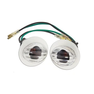 Mini Cateye Turn Signal Clear Universal Motorcycle ATV Flush Mount Marker - Picture 1 of 3
