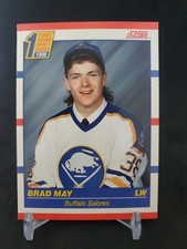 1990-91 Score Canadian #427 Brad May Buffalo Sabres Rookie Rc