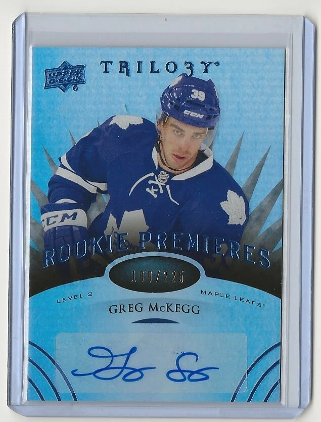 14-15 2014-15 Upper Deck Trilogy Radiant Blue #138 Greg McKegg AUTO 180/225 RC - Image 1 of 1