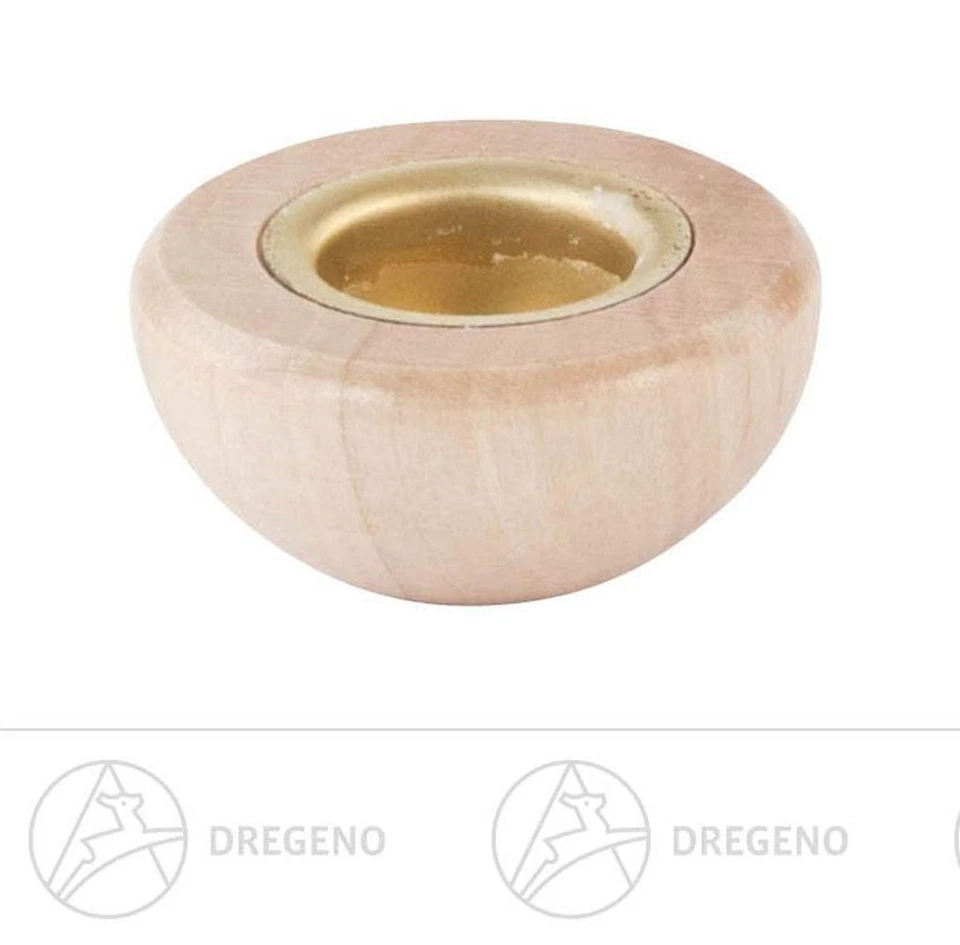 Boquilla de madera con inserto de latón para velas D=14mm WxHxD 3 cmx1,5 cmx3 cm NUEVO Foto 1 de 1