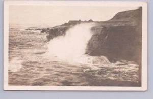 Ocean Scene, Breakers, Somewhere, USA, Vintage Real Photo RP Postcard - Picture 1 of 2