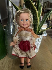 Muñeca bebé pecas vintage RATTI rara hecha en Italia años 60 todo vinilo 11" - Imagen 1 de 7