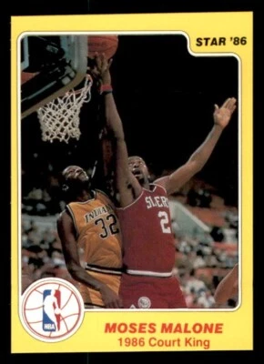 1986 Star Court Kings Basketball #21 Moses Malone NM - Image 1 of 2