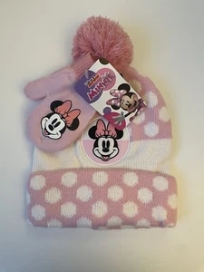 Minnie Mouse 2 Pcs Mitten And Hat Set - Picture 1 of 3