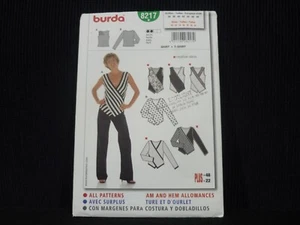 2005 BURDA DRESSMAKING PATTERN # 8217 ~WOMEN'S EASY TOPS ~SIZES 10-22 UNCUT FF - Picture 1 of 5