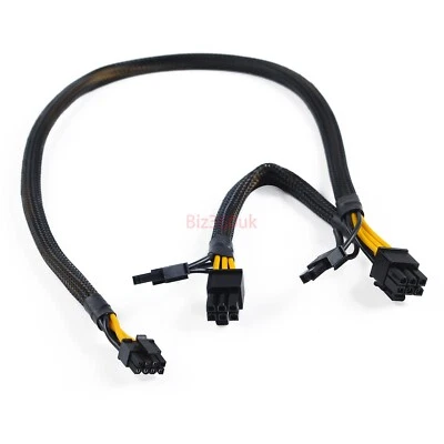 8pin to Dual 8pin GPU PCI-E Graphics Card Power Adapter Cable for HP ML350 G10 - Image 1 of 4