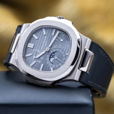 Patek Philippe Nautilus fase lunar oro blanco 40 mm 5712G - caja y papeles Foto 1 de 4