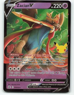 Zacian V 016/025 Celebrations Holo - Image 1 of 2