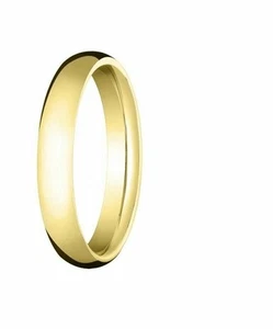 Men's Women's Solid 14K Yellow Gold Plain Wedding Ring Band jewelry 4MM Size 8 - Picture 1 of 1