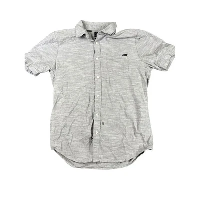 Volcom Men’s L Gray Short Sleeve Button Up Shirt Modern Fit Casual Excellent - Image 1 of 4