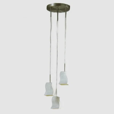 TRIARCH INTERNATIONAL Designed by MILLELUCI Italy #80066 Chandelier Silver White - Image 1 of 4