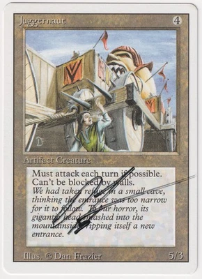 Signed Juggernaut Proof LP Revised Edition Artist Dan Frazier 1994 MTG Magic AP! - Image 1 of 2