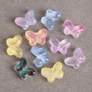 20stk Bunt Schmetterling 10x14mm Lampwork Glas Lose Perlen - Picture 1 of 12