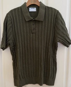 Old Navy Men's Olive Green Short-Sleeve Relaxed Fit Polo Shirt Size M - Picture 1 of 5