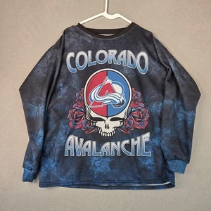 Colorado Avalanche Shirt Herren mittelblau NHL Hockey Grateful Dead Batik USA - Bild 1 von 9