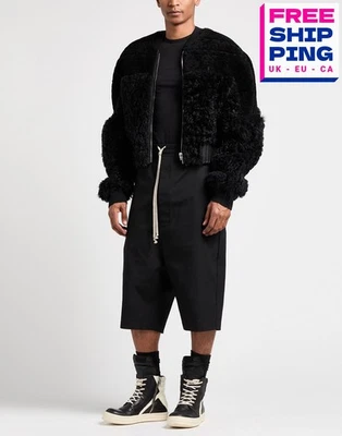 RRP€4215 RICK OWENS PORTERVILLE Girdered Shearling Bomber Jacket IT48 US38 S  - image 1 of 4