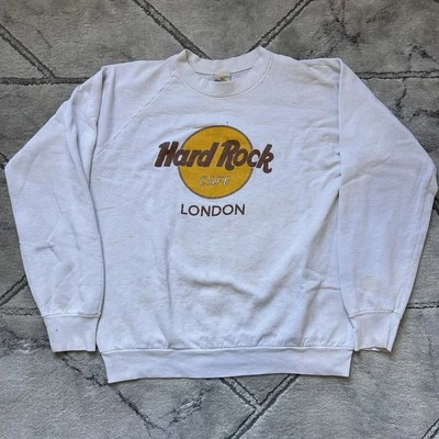 Sudadera vintage años 90 Hard Rock Café London para mujer - GRANDE cuadrada hecha en EE. UU. Foto 1 de 4