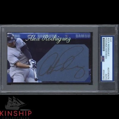 Alex Rodriguez signed Cut 3x5 Custom Card PSA DNA Slab Baseball Auto C5095 - Image 1 of 2