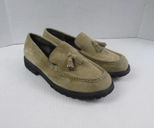 Mocasines de cuero con borlas LL Bean para mujer 8M suelas de goma de gamuza tostada - Imagen 1 de 9