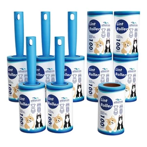 Extra Sticky Lint Roller, Mega Value Set 1000 Sheets for Pet Hair Removal, Do... - Picture 1 of 7