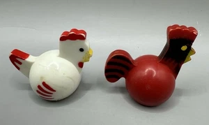 2 Vintage Fisher Price Little People Chicken Rooster  Farm Animals Hong Kong #2 - Picture 1 of 5