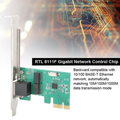 Rtl 8111F 10/100/1000Mbps Pci E Gigabit Ethernet Lan Network Card Pci Expres AUU - Image 1 of 4