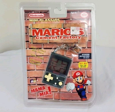 Nintendo Mini Classic Marios Cement Factory Gray Electronic Keychain Game 2002 - Image 1 of 4