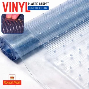 Vinyl Kunststoff Teppich Schutz Flur Schutz Läufer Fußmatte Rolle Home Office - Bild 1 von 11