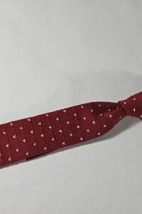Vintage Rooster Cottonit Woven Cherry Red Cotton Sock Tie Made In USA - Bild 1 von 3