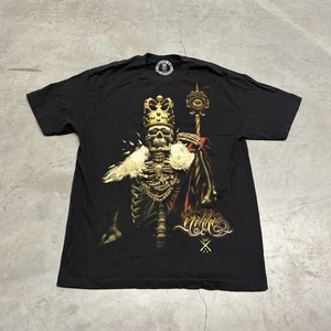 Camiseta Premium Sullen Art Collective Calavera Rey Tatuaje Gráfico Talla Grande - Imagen 1 de 6