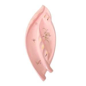 Posacenere centrotavola grande ceramica rosa floreale atomico vintage MCM anni 50 metà secolo - Foto 1 di 13