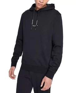 Armani Exchange Milano New York Graphic Cotton Hoodie Black XXL - Picture 1 of 4