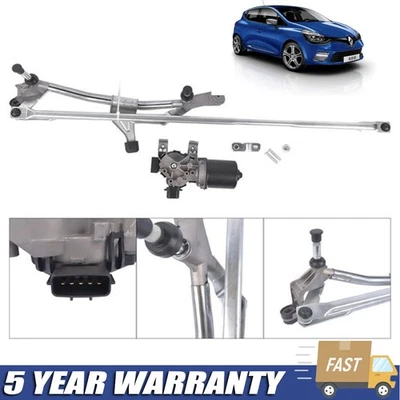 RENAULT CLIO MK4 (2013-2020) FRONT WINDSCREEN WIPER MOTOR LINKAGE & BAR COMPLETE - Image 1 of 4