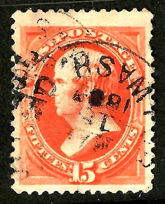 Sc #152 Bonitos márgenes 15 centavos Webster 1870-71 $225 EE. UU. 85B75 Foto 1 de 2