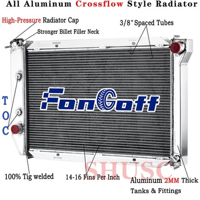 Radiador de aluminio de 3 filas para Ford Mustang Torino Mercury Cougar Marquis 1969-73 Foto 1 de 4