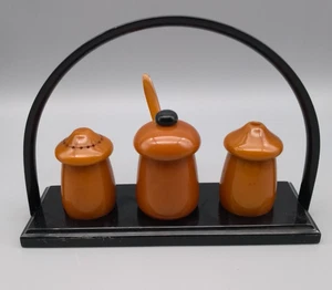 Bakelit Gewürz - Set/ Dosen /mit Gewürzständer DDR 1940-60er Jahre - Picture 1 of 11
