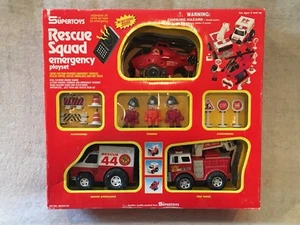 Vintage SuperToys Rescue Squad Emergency Playset New In Box Figures Vehicles A++ - Picture 1 of 6